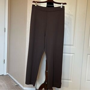 Woman Within Brown Pull On‎ Flat Elastic waistband Pants Size 30WP